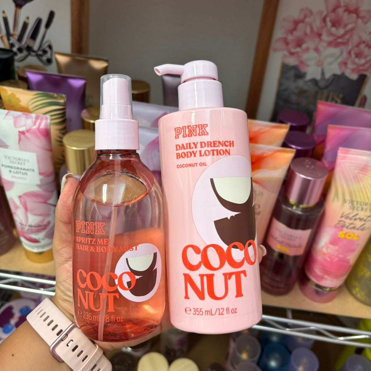 Victoria’s Secret Duo Pink Coconut (Body Mist + Crema Corporal)